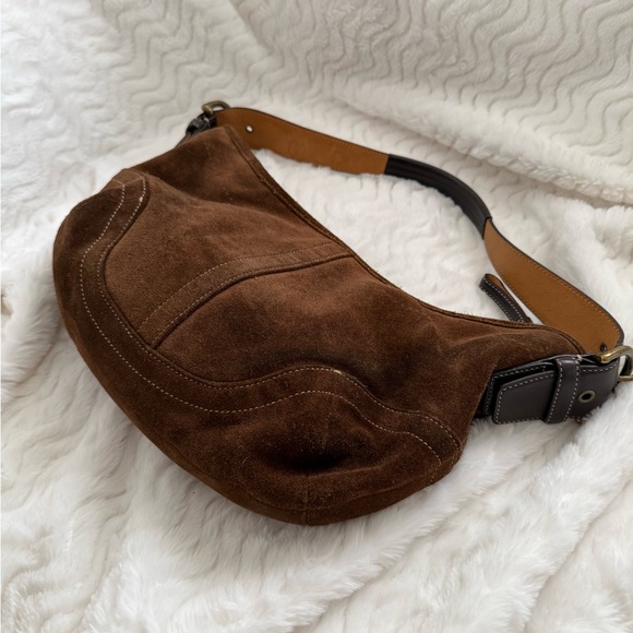 Vintage Coach Suede Hobo Bag - Picture 4 of 6